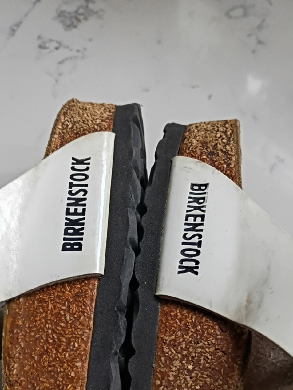 Birkenstock White Toe-Post Sandals with Buckle - Picture 5 of 8